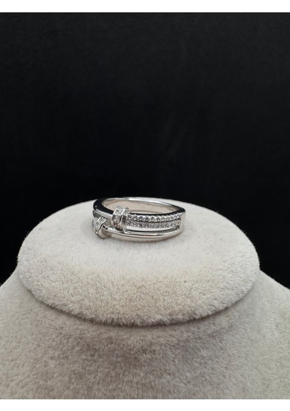 Ithal Yarım Diskli Asimetrik Minimal Kadın Gümüş Yüzük fırsatları