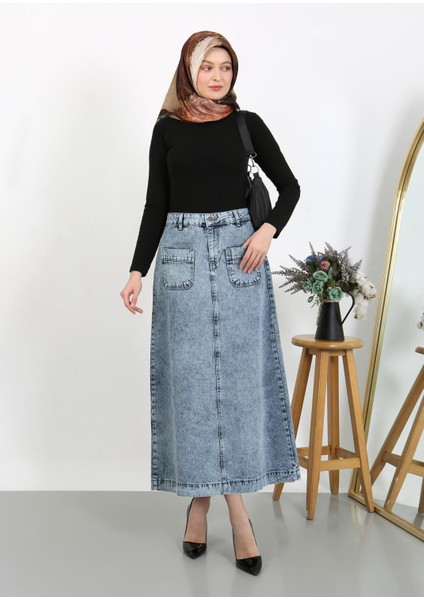 Tesettür Etek Mavi fiyatları