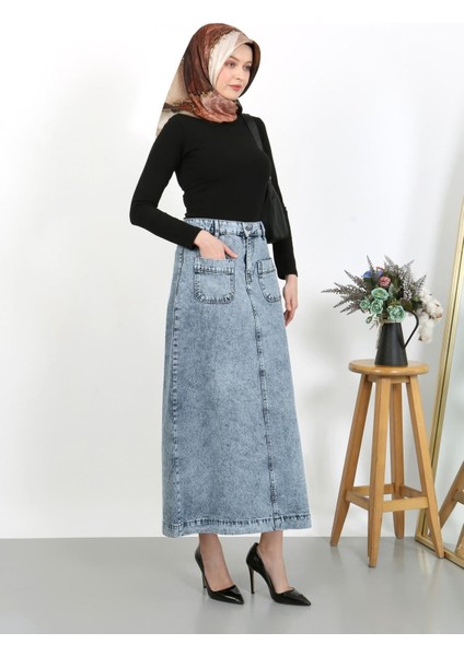 Tesettür Etek Mavi fırsatları