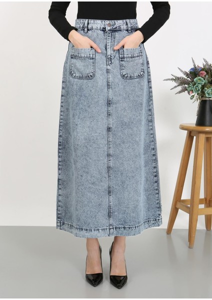 Tesettür Etek Mavi indirimleri