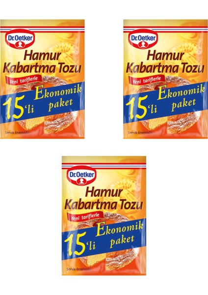 Glutensiz Hamur Kabartma Tozu 15'lix3 Adet