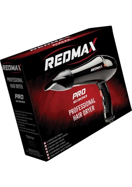 Siyah Kuaför Fön Makinesi Force 6300 - Tam Set, Hediye, Yüksek Performans modelleri