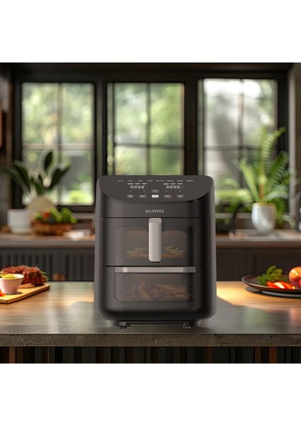 Yüksek Kapasiteli Çift Hazneli Yağsız Fritöz, Sağlıklı ve Pratik Pişirme Keyfi fiyatları