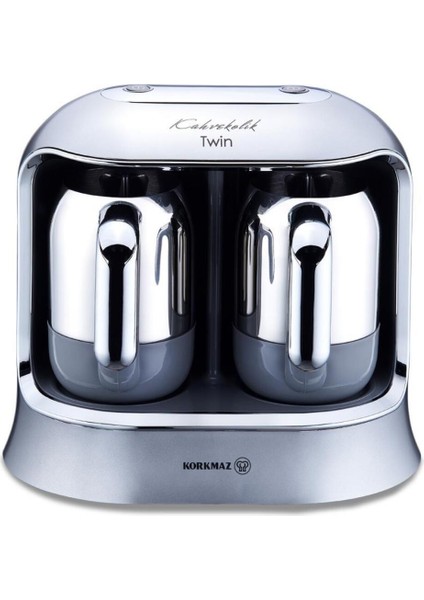 Bej Twın Kahve Makinesi Inox/krom, Şık ve Modern Tasarım