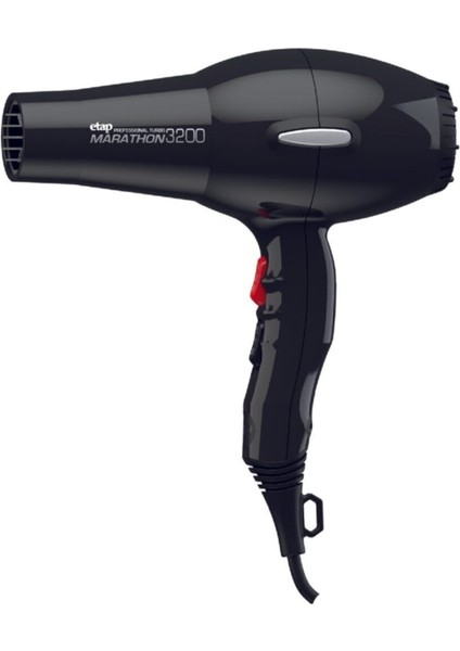 Profesyonel Siyah Fön Makinesi 3200 Güçlü ve Hafif Tasarım