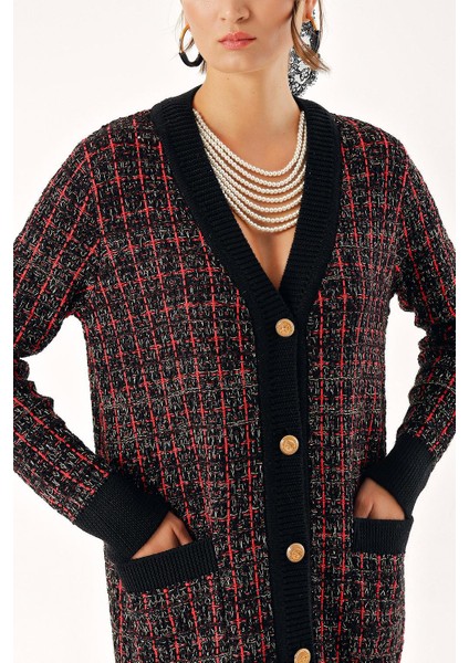 Kırmızı Triko Uzun Etek ve Hırka Suit 28857 indirimleri