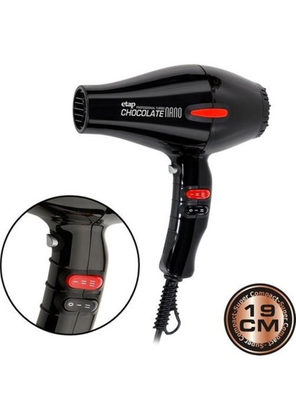 Siyah Nano Profesyonel Kuaför Fon Makinası, Güçlü ve Kullanışlı Tasarım modelleri