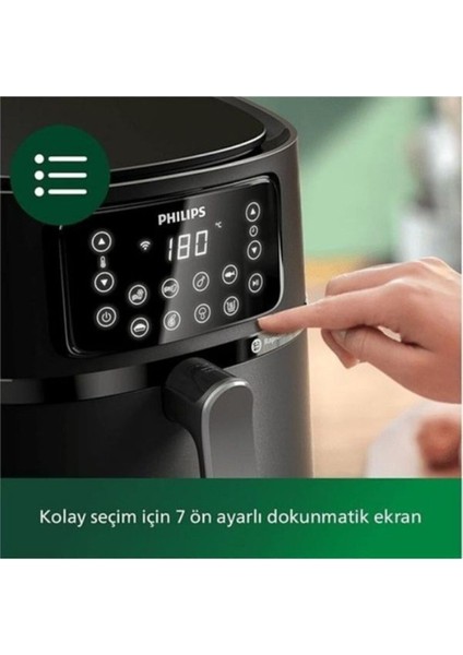 Yüksek Kapasiteli 7,2l Uzaktan Programlı Hava Pişirici, Wi-Fi ve Alexa Uyumlu Siyah fiyatları