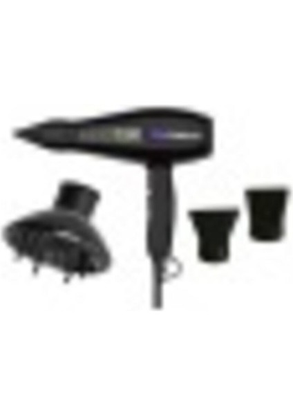 2600W Profesyonel Fön Makinesi, Isı Ayarlı Difüzör ve Başlıklar Siyah fırsatları