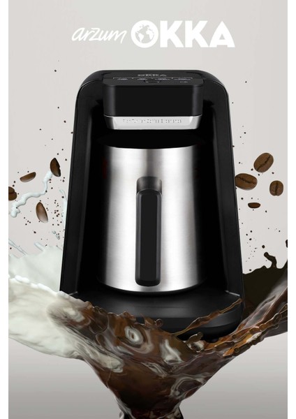Krom Türk Kahvesi Makinesi Okka Rıch Spın OK0012, Şık ve Kullanışlı Kahve Yapımı Sağlar fiyatları