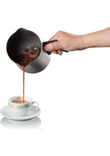 Krom Türk Kahvesi Makinesi Okka Rıch Spın OK0012, Şık ve Kullanışlı Kahve Yapımı Sağlar