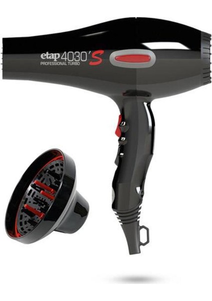 2500 W Turbo Saç Kurutma Makinesi Difüzör Siyah, Profesyonel Kullanım