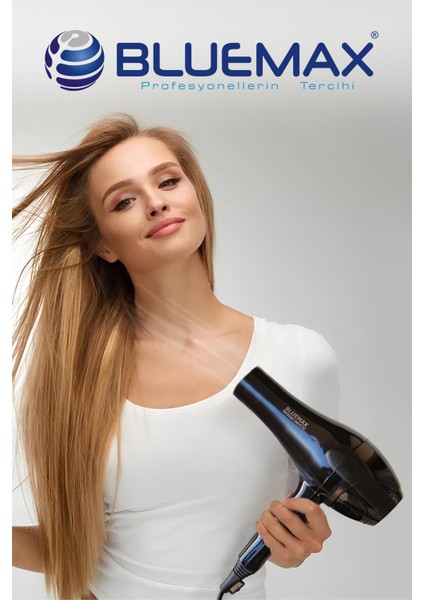 Güçlü 2500-WT Turbo Iyonik Profesyonel Saç Kurutma Makinesi Siyah modelleri