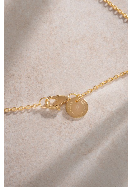 Altın Kalpli ve Taş Detaylı 925 Ayar Gümüş Kolye 18 fırsatları