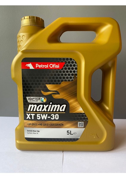 Maxima Xt 5W-30 5 Litre Sentetik Motor Yağı (07/2025 Üretim)