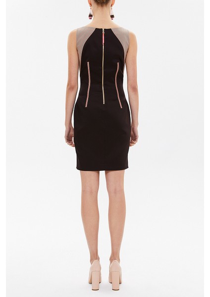 Kahve Dar Kesim Mini Elbise 90647 fırsatları