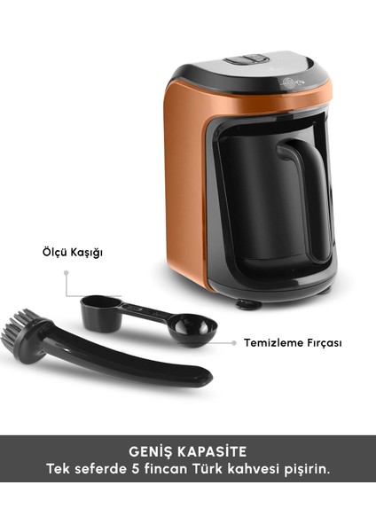 Bronz Renkli Aroma Türk Kahve Makinesi, Şık ve Pratik Kahve Hazırlama Cihazı modelleri