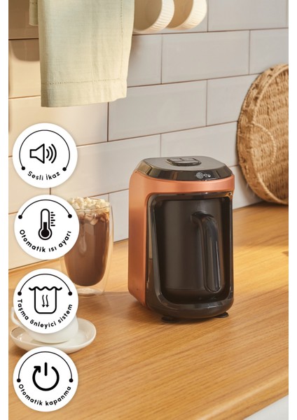 Bronz Renkli Aroma Türk Kahve Makinesi, Şık ve Pratik Kahve Hazırlama Cihazı indirimleri