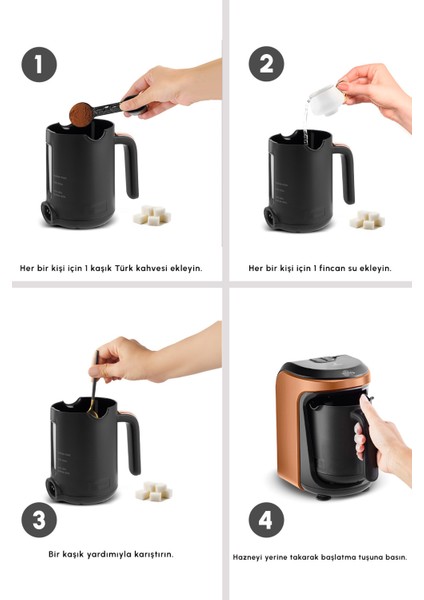 Bronz Renkli Aroma Türk Kahve Makinesi, Şık ve Pratik Kahve Hazırlama Cihazı