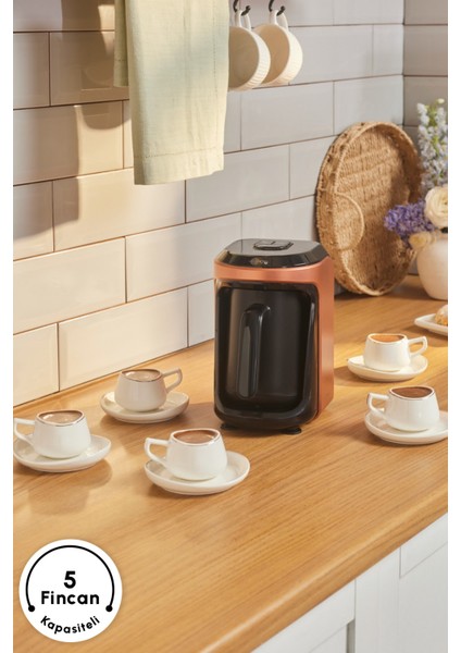 Bronz Renkli Aroma Türk Kahve Makinesi, Şık ve Pratik Kahve Hazırlama Cihazı