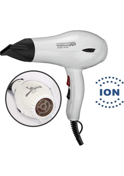 Güçlü 2400W Profesyonel Saç Kesme Makinesi, Beyaz