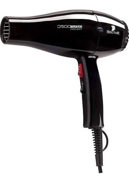 Yüksek Güçlü Profesyonel Turbo Fön Makinesi, 2400W, Siyah Renk