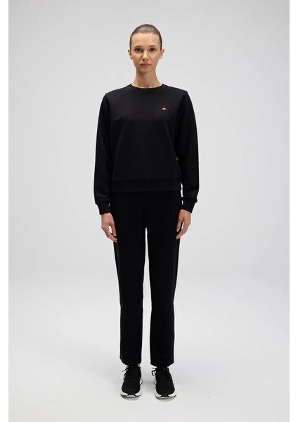 Pamuklu Regular Fit Bisiklet Yaka Logolu Sweat Bayan Sweat EF553 fiyatları