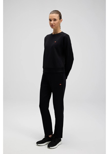 Pamuklu Regular Fit Bisiklet Yaka Logolu Sweat Bayan Sweat EF553 modelleri