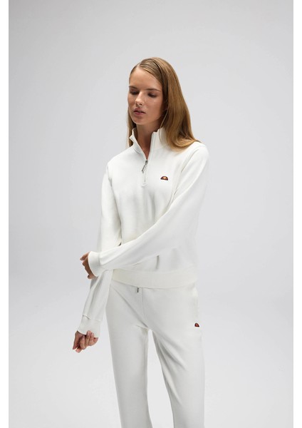 Pamuklu Regular Fit Yarım Fermuarlı Dik Yaka Sweat Bayan Sweat EF557 modelleri