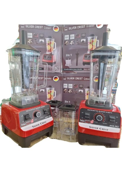 Yüksek Güçlü 2.5l Çift Sürahi Çok Fonksiyonlu Buz Kırıcı Blender Kırmızı fiyatları