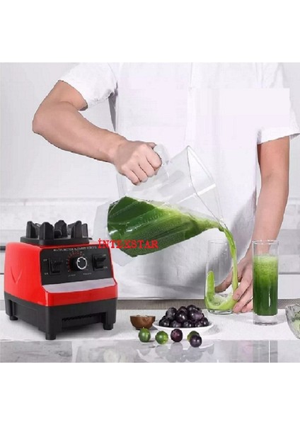 Yüksek Güçlü 2.5l Çift Sürahi Çok Fonksiyonlu Buz Kırıcı Blender Kırmızı indirimleri