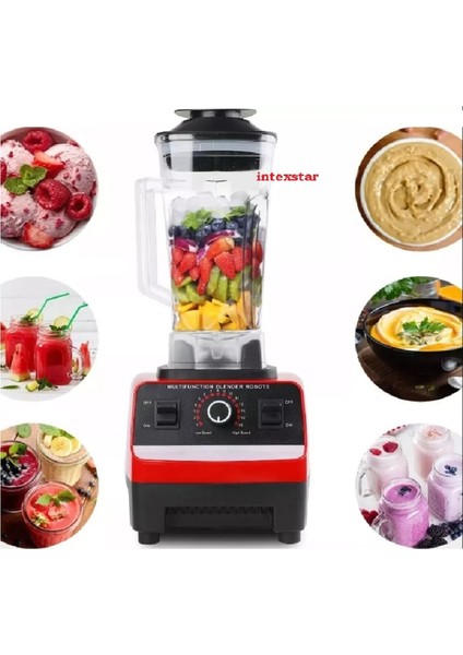 Yüksek Güçlü 2.5l Çift Sürahi Çok Fonksiyonlu Buz Kırıcı Blender Kırmızı
