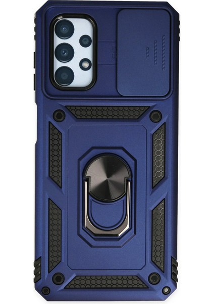 Zengezur Newface Samsung Galaxy A13 4g Kılıf Pars Lens Yüzüklü Silikon - Lacivert