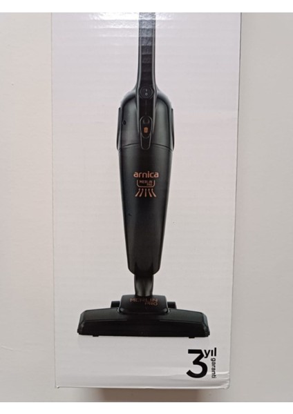 Pratik Dik Elektrikli Süpürge, Siyah, Hafif ve Güçlü Temizlik Performansı