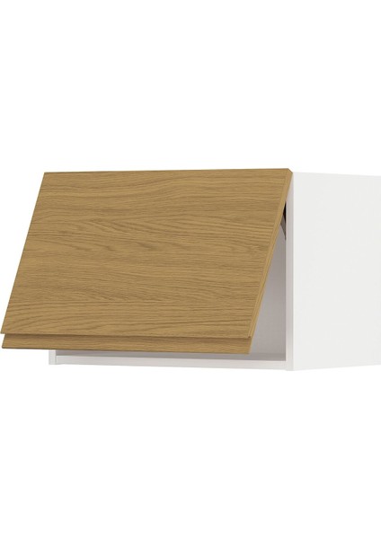 Mutfak Yatay Duvar Dolabı, Voxtorp Meşe Görünümlü, 60X40 Cm, 1 Kapaklı, Stoperli Menteşe
