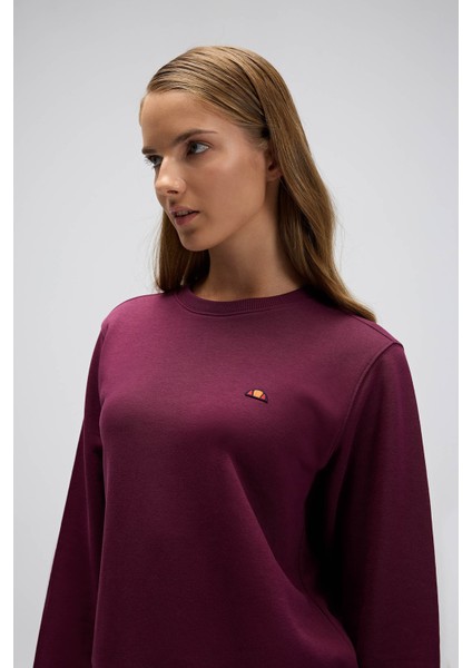 Pamuklu Regular Fit Bisiklet Yaka Logolu Sweat Bayan Sweat EF553 fiyatları