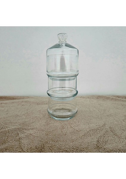 Beyaz 3 Katlı Cam Sunum Standı, Kurabiye ve Şekerlik Için Şık Tasarım fiyatları