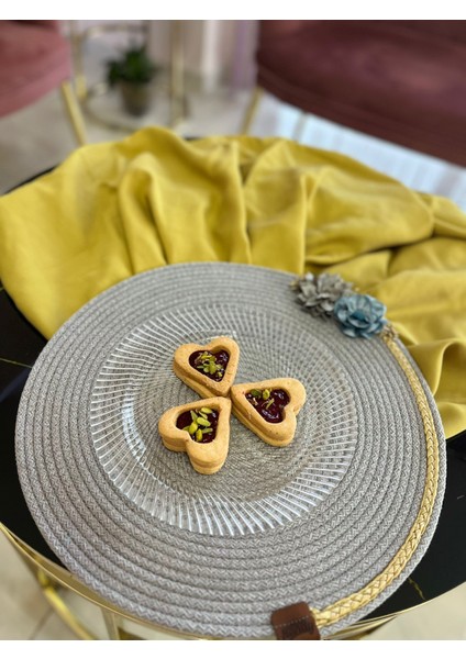 Decohandy 39CM Çiçekli Jüt Örme Supla Amerikan Servis