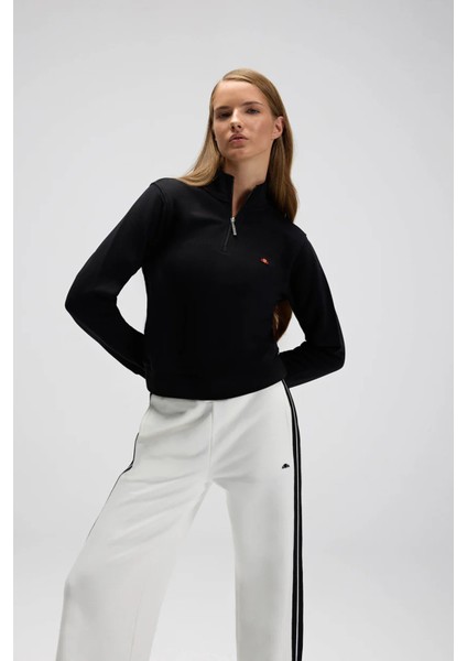 Pamuklu Regular Fit Yarım Fermuarlı Dik Yaka Sweat Bayan Sweat EF557 modelleri