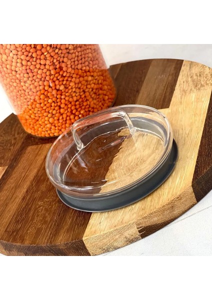 Turuncu 1500 ml Borosilikat Cam Kavanoz, Sağlam ve Şık Saklama Kabı modelleri