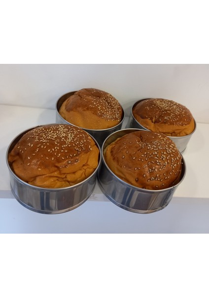 Ponçik Ekmek & Hamburger Ekmek Kalıbı 4 Lü Genişlik 8,5cm Derinlik 3,5cm Paslanmaz Krom 304 modelleri