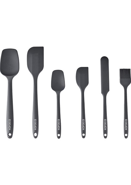 6 Parça Silikon Servis Seti Antrasit, Dayanıklı ve Şık Mutfak Gereciği indirimleri