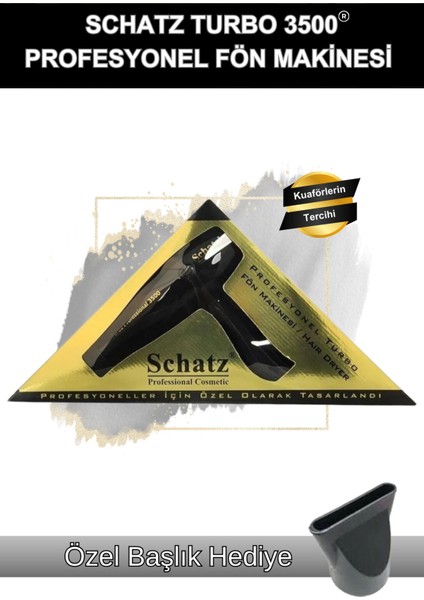 Hızlı ve Güçlü Profesyonel Fön Makinesi, Şık Siyah Tasarım ile Kullanım Kolaylığı