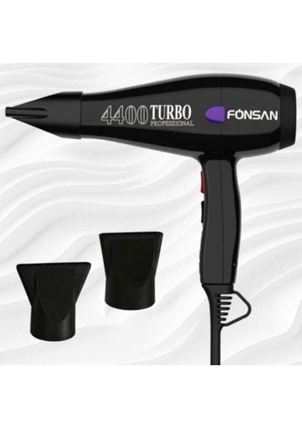PRF-4400 Turbo Profesyonel 2400W Siyah Fön Makinesi, Güçlü ve Şık Tasarım fiyatları