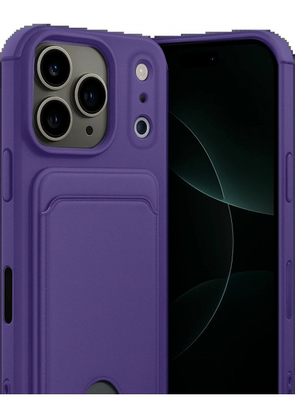 Apple iPhone 17 Pro Kelvin Kartvizitli Silikon - Derin Mor fiyatları