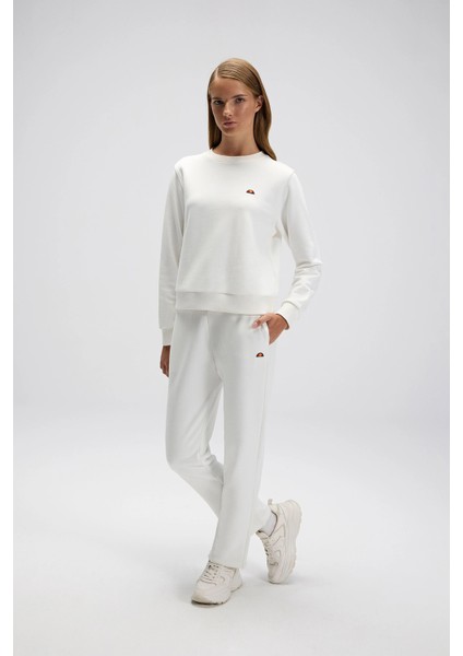 Pamuklu Regular Fit Bisiklet Yaka Logolu Sweat Bayan Sweat EF553 modelleri