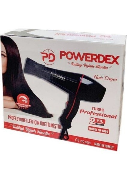 Siyah Powedex Pd 4800 1900W Güçlü Saç Kurutma Fön Makinesi fiyatları