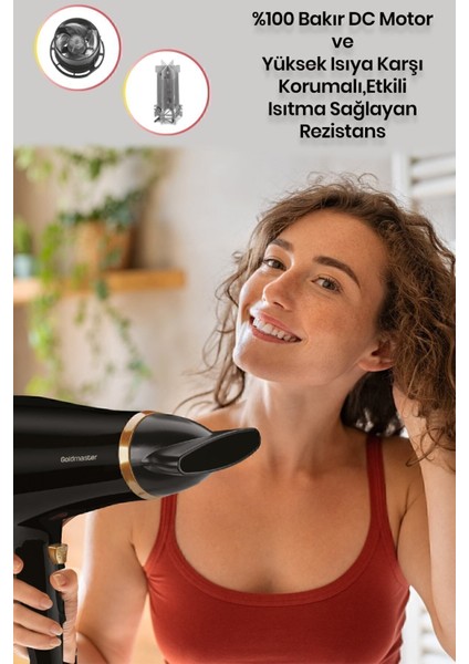 Güçlü ve Ayarlanabilir Saç Kurutma Makinesi, Hız ve Isı Kontrolü, Siyah Renk fırsatları