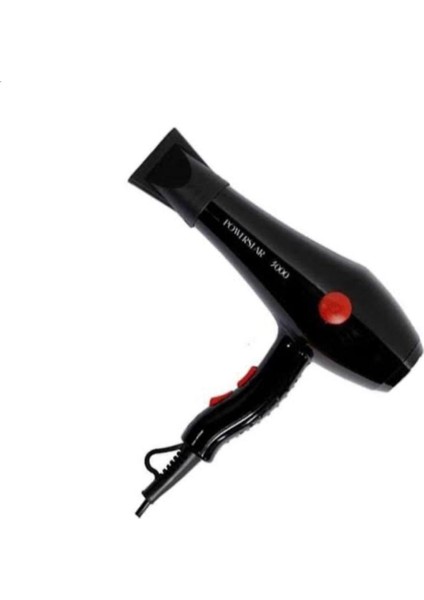 3000W Güçlü Salon Tip Profesyonel Fön Makinesi Siyah
