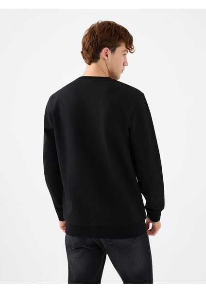 Regular Fit Siyah Erkek Sweatshirt LF2041227 fiyatları